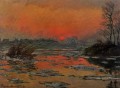 Atardecer en el Sena en invierno Paisaje de Claude Monet